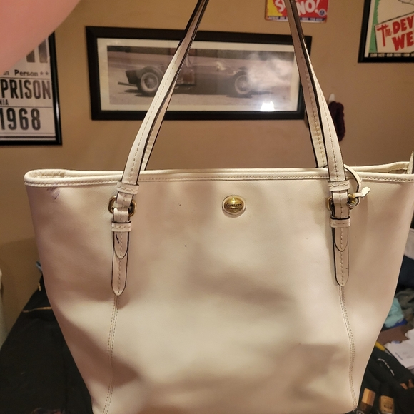 Coach Accessories - White Coach Tote